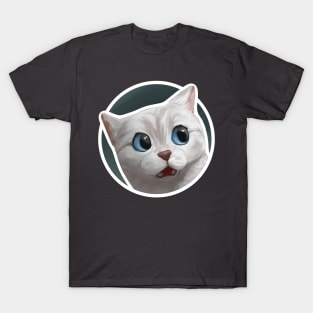 Doubting cat round T-Shirt